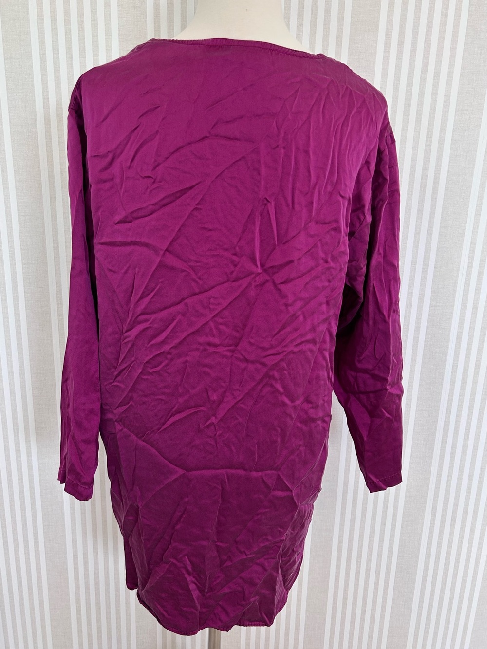 Vtg Victoria’s Secret Gold Label 100% Silk Night Dress Deep Berry Size Small - Picture 2 of 4
